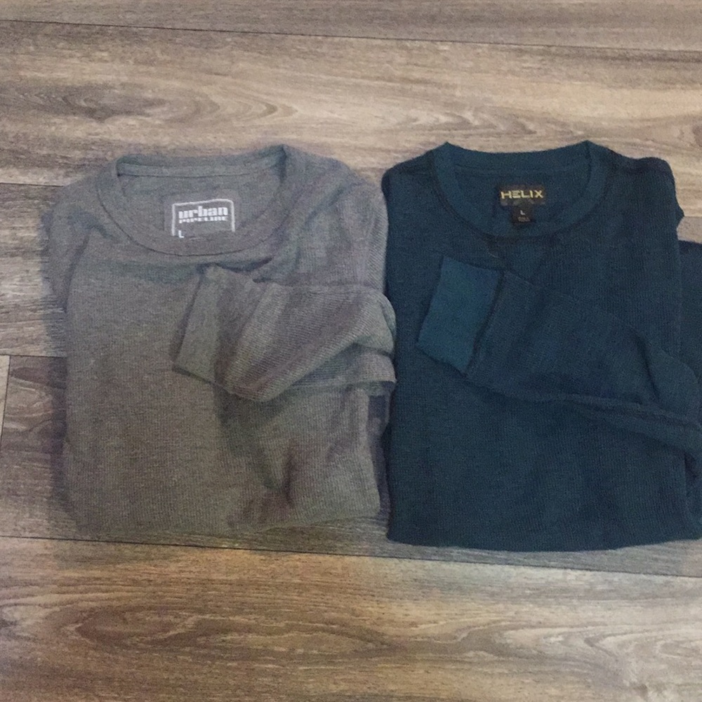 Two long sleeve men T shirts